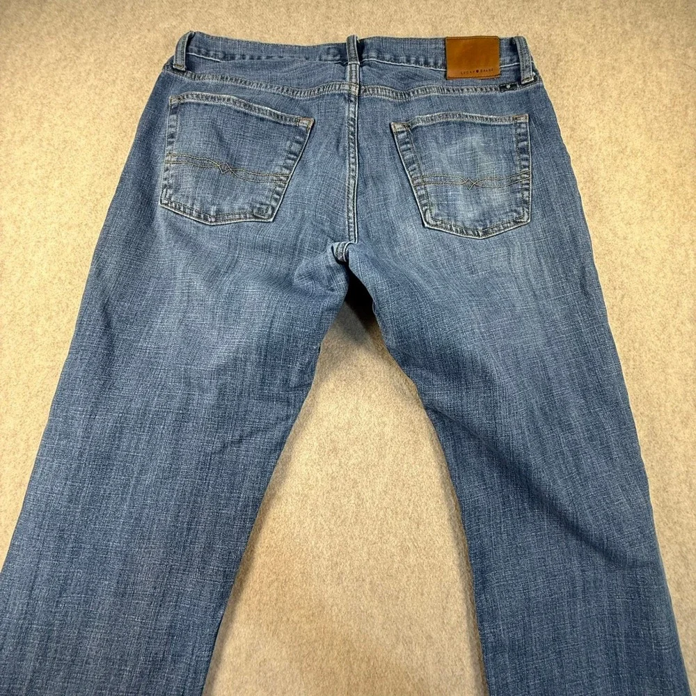 Lucky Brand Original Straight Mens Jeans 34x32 Medium Wash Blue Denim Pants